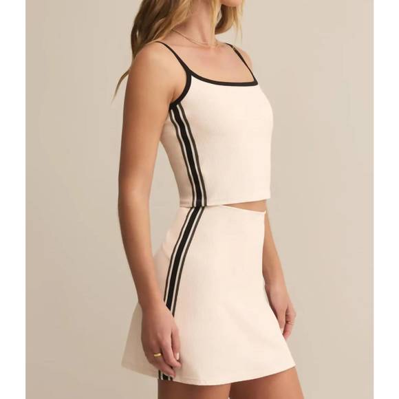 NEW Z SUPPLY top spin rib skirt in crystal - Picture 1 of 1